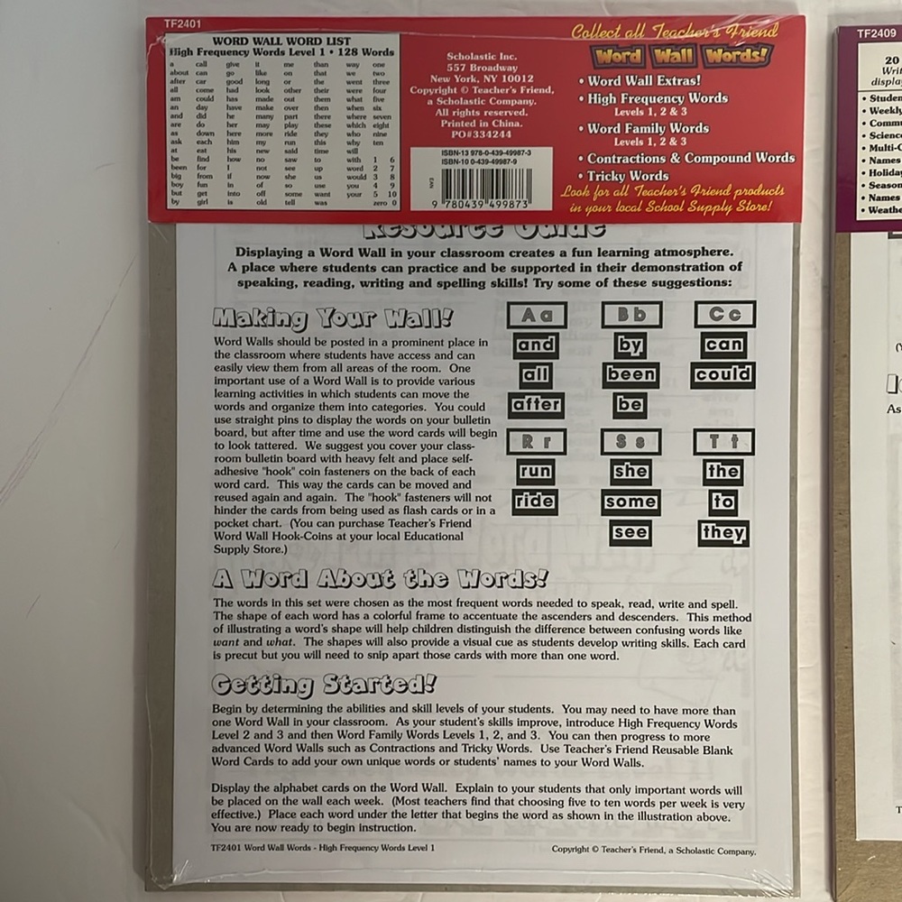 Teacher’s Friend Publications Word Wall words & Word Wall Extras NWT - Picture 4 of 8